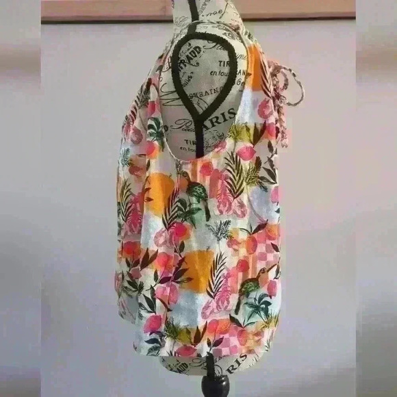 C&C CALIFORNIA | Women's Tropic  Narrow Banded Braided Neckline LinenHal… - Picture 4 of 6